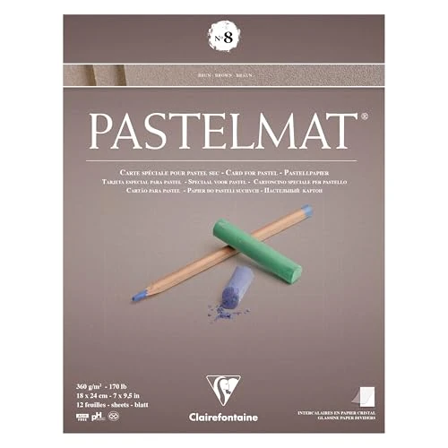 Offerta a tempo: Clairefontaine 96013C Blocco Pastelmat n°8-12 Fogli 18x24cm 360g marrone - 0.00% da 23.61 € a 23.61 €