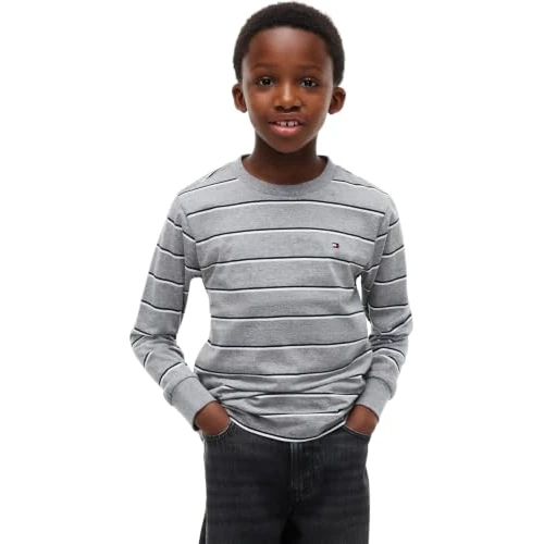 Oferta limitada: Tommy Hilfiger Camiseta de Rayas para niños LS KB0KB10368 Otros Tops, Gris, 3 Años de 24.53 € a 24.53 € (ahorro 0.00%)