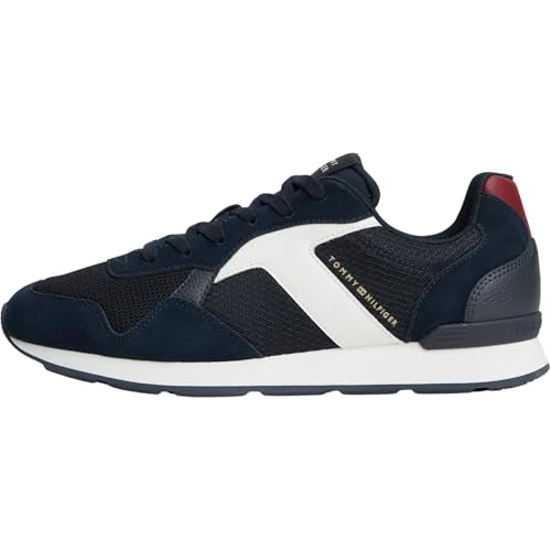 Offerta a tempo: Tommy Hilfiger Uomo T Hilfiger Core Mix Runner FM0FM06001 Low Top, Blu (RWB), 40 - 45% da 99.90 € a 54.99 €