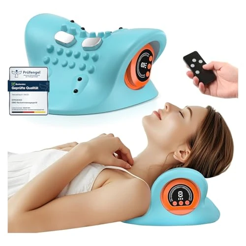 Limited offer: Back Shoulder and Neck Massager with Heat, EMS Back Neck Massager, Neck and Shoulder Relaxer, Neck Cloud - Cervical Traction Device, Cervical Neck Traction Pillow, 3 Modes, 6 Speeds from 49.99 EUR to 49.99 EUR (save 0%)