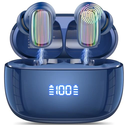 Conyat AI Kopfhörer Übersetzer, 3-in-1Echtzeit Sprachübersetzer Kopfhörer 164 Sprachen mit App, 6 Übersetzungsmodi, 40H Bluetooth 5.4 Übersetzer für Studium, Reisen, Wirtschaft, Blau