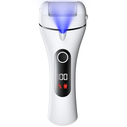 Offerta a tempo: Ehomfory Pedicure Elettrico Professionale Piedi, Set Calli Rimozione Ricaricabile, Raschietto Elettrico per Calli con 3 Marce, con 3 Rulli di Ricambio e Illuminazione, Kit Pedicure - 46% da 29.99 € a 16.28 €