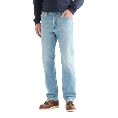Oferta limitada: Wrangler - Jeans Hombre - Corte Recto Authentic - Texas - Azul Denim de 95.00 € a 95.00 € (ahorro 0.00%)