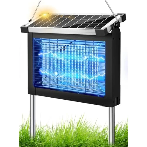 Offre limitée : Anysun Destructeur d'Insectes Solaire, Lampe Anti Moustique Extérieur 4500V avec Batterie 4000mAh, Rechargeable USB, IPX5, Capteur Crépusculaire, Câble 3 m, pour Terrasse, Balcon, Jardin, Camping de 85.99 € à 79.99 € (7% de remise)