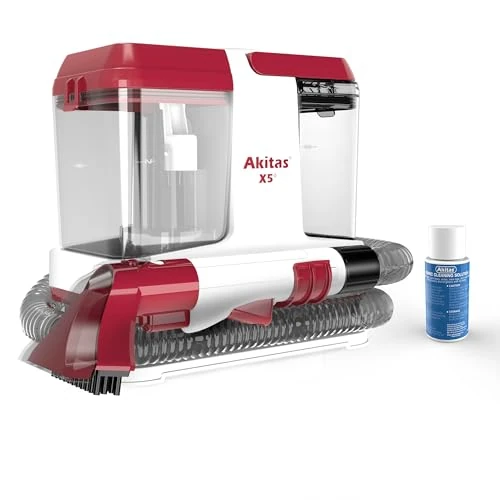 Offerta a tempo: Akitas X5 lavatappezzeria per tappeti e imbottiti, con detergente concentrato da 30 ml, doppio serbatoio, autopulizia, leggero per macchie di animali su divani e auto - 5% da 59.99 € a 56.84 €