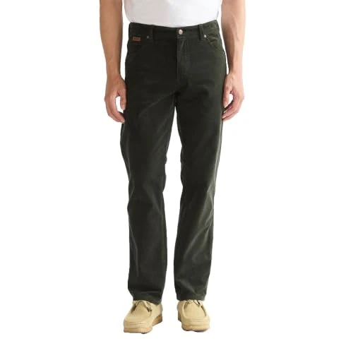 Offerta a tempo: WRANGLER - Jeans Uomo - Vestibilità Dritta Authentic - Texas - Verde - 0.00% da 62.99 € a 62.99 €