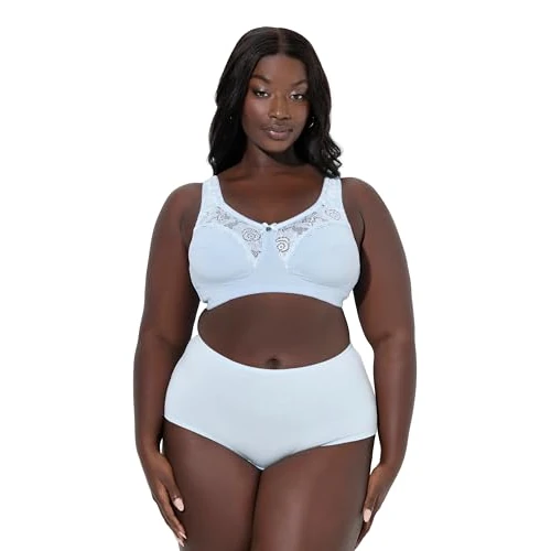 Offre limitée : Ulla Popken Femme Grandes Tailles Soutien-Gorge de Maintien Kelly. Modèle sans Armatures, Dentelle Bleu 100D 800619700-100D de 35.99 € à 15.02 € (58% de remise)