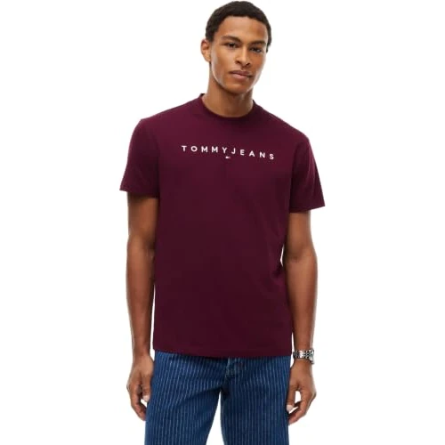 Offerta a tempo: Tommy Jeans Tjm Reg Linear Logo Tee Ext Dm0Dm20744 S/S T-Shirt, Viola (Calypso Berry), XXL - 0.00% da 21.99 € a 21.99 €
