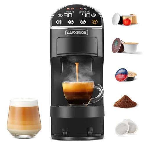 Offerta a tempo: Magician2 Macchina da Caffè Multicapsula 5 in 1 per Nespresso, Dolce Gusto, Lavazza A Modo Mio, Cialde ESE 44 e Macinato, Touch LED, Auto-Adattivo, 20 Bar, 1,2L, Macchina Espresso per Casa e Ufficio - 19% da 159.99 € a 129.19 €
