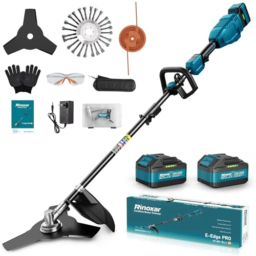 Tijdelijke aanbieding: Accu-grastrimmer, bosmaaier met 2 accu's en oplader, frontmotordesign met borstelloze motor voor tuin en erf van 189.99 € naar 189.99 € (0.00% korting)