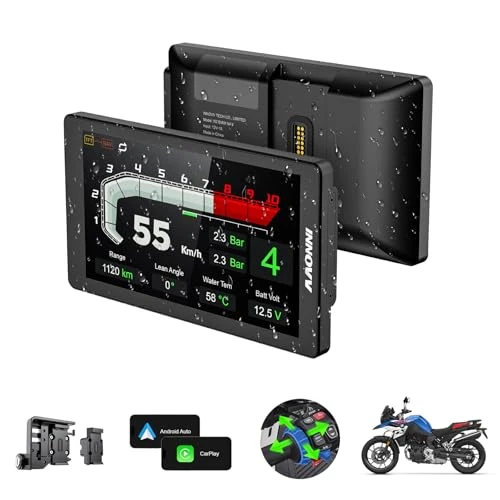 Offerta a tempo: INNOVV N2 per BMW Moto CarPlay & Android Auto, BMW Moto Touchscreen con 6,5 Pollici Impermeabile GPS Navigazione Screen, Lettura Dati, TPMS, WonderWheel Controls - 0.00% da 289.00 € a 289.00 €