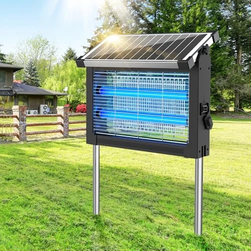 Oferta limitada: Dnenellr Lámpara Antimosquitos Solar de Exterior, Mata Mosquitos Eléctrico 4500V, Impermeable IPX5, Recargable USB-C, Batería de 4000mAh, Sin Cables con Estaca para Jardín, Césped, Terraza, Camping de 79.99 € a 69.99 € (ahorro 13%)
