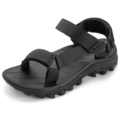 Offerta a tempo: Mishansha Sandali da Trekking da Uomo, Sandali da Escursionismo con Punta Aperta, Sandali Sportivi Estivi per Attività all’Aria Aperta, Nero 44 EU - 44% da 33.99 € a 18.99 €