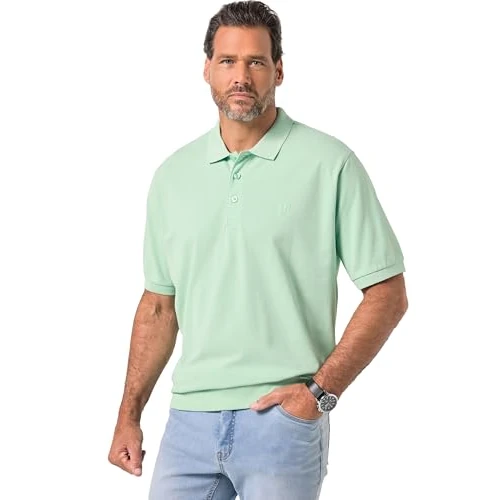 Zeitlich begrenztes Angebot: JP 1880 Herren große Größen Übergrößen Menswear L-8XL Poloshirt, Bauchfit, Basic, Halbarm, Piqué hellmint 5XL 712617420-5XL von 29.99 € auf 29.99 € (0.00% Rabatt)