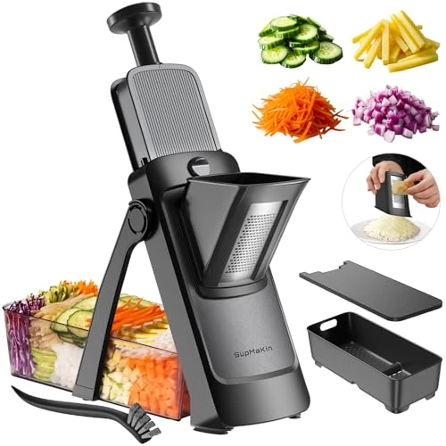 Zeitlich begrenztes Angebot: SupMaKin Gemüseschneider mit Auffangbecken Gemüsehobel Einstellbare 8 in 1 von 55.99 € auf 47.59 € (15% Rabatt)