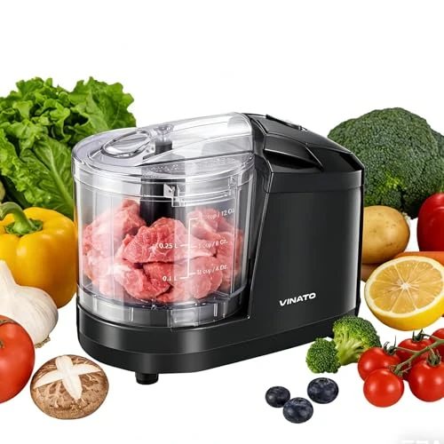 Zeitlich begrenztes Angebot: VINATO Zwiebel Zerkleinerer 350ml | Edelstahl-Klingen | Schnell & Vielseitig für Fleisch, Gemüse, Nüsse & Kräuter von 16.99 € auf 16.99 € (0.00% Rabatt)