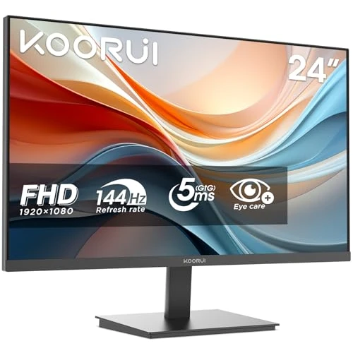 Oferta limitada: KOORUI Monitor Gaming 24 Pulgadas VA FHD 144Hz Eye Care Pantalla E2412K de 109.99 € a 79.99 € (ahorro 27%)