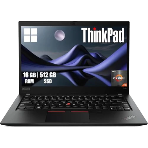 Lenovo Thinkpad T14s Gen 1 Business Laptop, 14" FHD (1920 x 1080), AMD Ryzen 5 Pro 4650U, 16 GB RAM, SSD da 512 GB, tastiera QWERTY Windows 11 Pro (ricondizionato)