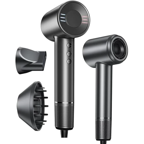Offerta a tempo: Bopcal Phon Capelli Professionale con Diffusore - 160000 giri/min ad Alta Velocità per Riccioli Secchi, Asciugacapelli con 500 Milioni di Ionico - 43% da 149.98 € a 85.49 €