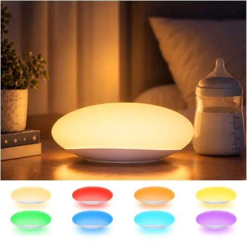 Offerta a tempo: Luce Notturna Bambini 2000mAh, Silicone, 8 Colori RGB, Dimmerabile, Timer | Lampada Bambini Notturna Ricaricabile USB-C, Senza Sfarfallio Lampada Neonato per Cameretta Neonati, Idea Regalo Bambini - 0.00% da 29.99 € a 29.99 €