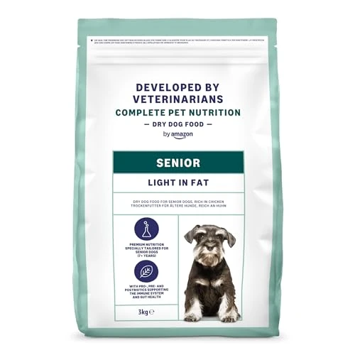Offerta a tempo: by Amazon Premium Dry Dog Food Senior Light Pollo 3kg 1 confezione - 0.00% da 13.04 € a 13.04 €