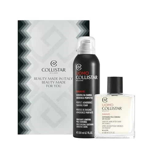 Zeitlich begrenztes Angebot: Collistar Geschenkset Herren Rasierschaum Perfekte Haftung 200 ml + After Shave für empfindliche Haut 100 ml, Anti-Rötungen, Ohne Alkohol, Sanfte Rasur von 27.90 € auf 27.90 € (0.00% Rabatt)