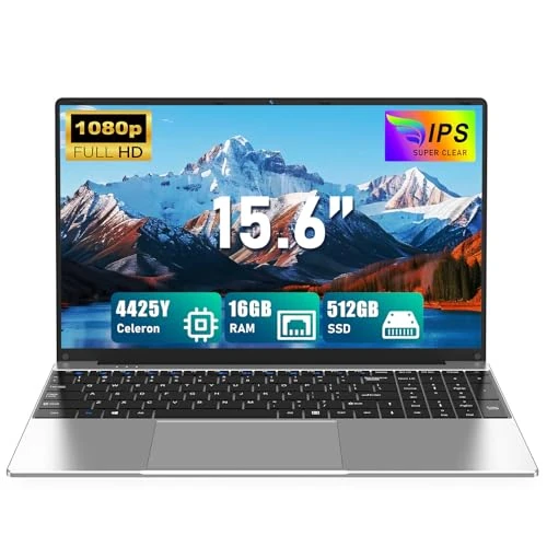 CHIFUYOU Ordenador portátil 15,6 Pulgadas 8 GB RAM DDR3 256 GB SSD 2026 Oficina PC Portátil procesador 4425Y (up to 1,7 GHz), 1920 × 1080 Full HD, Win 11, Compatible con Wi-Fi 5 y Bluetooth