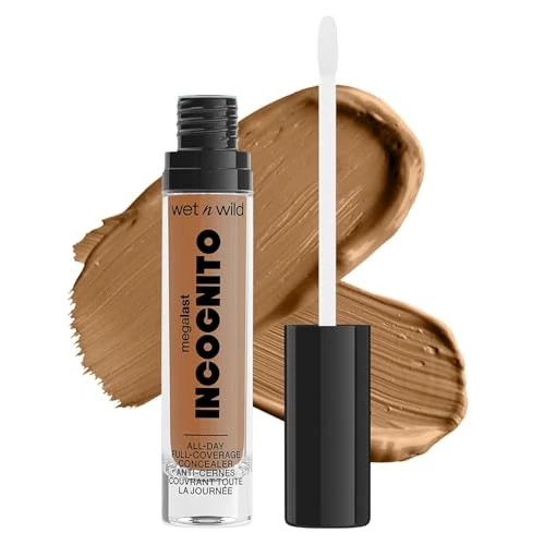 Offerta a tempo: Wet n Wild Megalast Incognito Full-Coverage Concealer, Correttore Liquido ad Alta Coprenza dal Finish Opaco a Lunga Tenuta, Anti-Occhiaie e Imperfezioni, Tan Deep - 31% da 5.49 € a 3.77 €