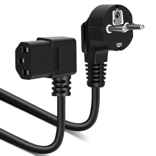 Offerta a tempo: VINATO 3M Cavo di Alimentazione C13, Angolo 90° Spina Schuko CEE 7/7, Universale per TV PC Monitor PS5 Stampante Proiettore - 10% da 10.99 € a 9.92 €