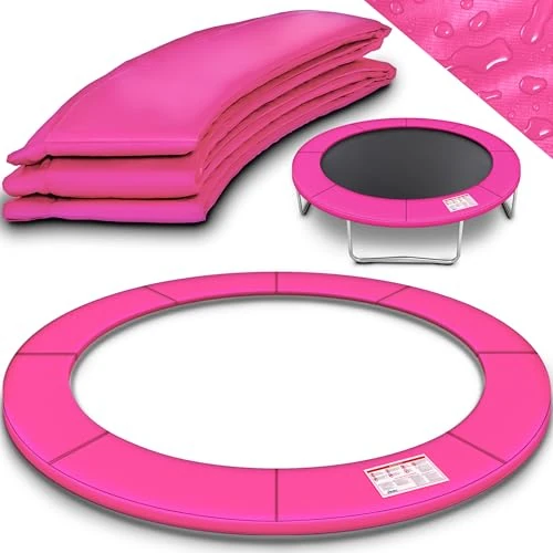 Zeitlich begrenztes Angebot: KIDUKU Trampolin Randabdeckung | Ø 244cm 305cm 366cm 427cm | reißfest | 100% UV-beständig Federabdeckung Randschutz (Pink, 244 cm) von 36.79 € auf 30.79 € (16% Rabatt)