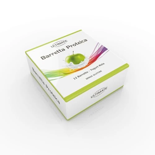 Offerta a tempo: Ultimate Italia - Barrette Proteiche 33% – Snack Senza Glutine, Vitamine e Minerali – Dieta a Zona 40-30-30 - gusto Yogurt mela - 12 pz da 40g - 42% da 30.00 € a 17.30 €