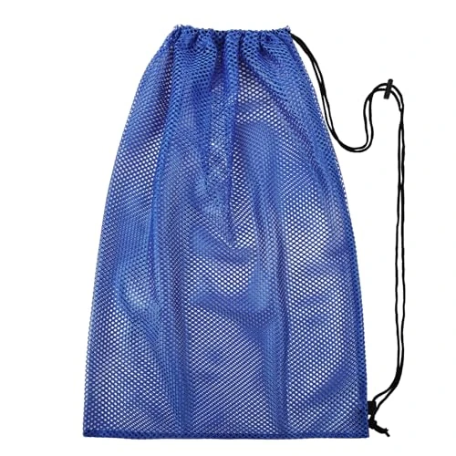 Offerta a tempo: Alaoo 1pcs Borsa a Rete con Coulisse, Blu,Zaino da Spiaggia in Rete - 35% da 12.59 € a 8.20 €