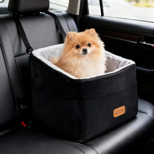 Offerta a tempo: Nobleza Seggiolino Rialzato per Cani Fino a 13 kg, Seggiolino Auto per Cani Lavabile e Staccabile sotto, Cuccia Cane Auto con Tasche Portaoggetti, 50 x 50 x 40 cm - 0.00% da 43.99 € a 43.99 €