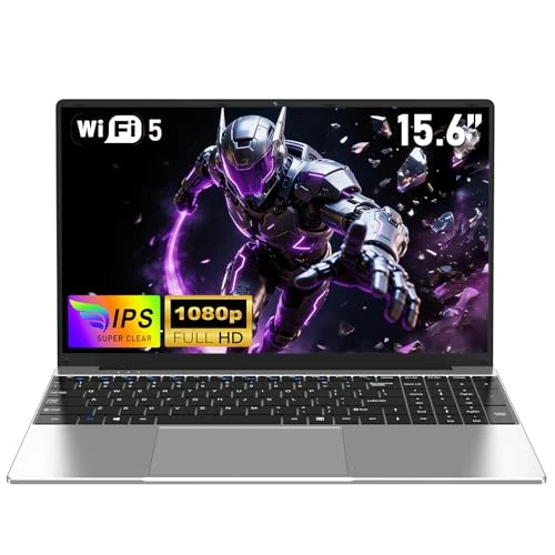 NAIKLULU 15,6 cala 2026 PC laptop i5 7Y54 procesor (1,2 do 3,2 Ghz), 16 GB RAM 512 GB SSD laptop dla graczy, podświetlana klawiatura, kamera internetowa, ekran dotykowy/5000 mAh