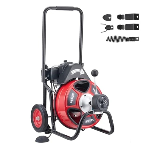 Oferta limitada: VEVOR Desatascador de Desagües Eléctrico Cable de 15 m de Longitud y 9,5 mm de Diámetro, Máquina de Limpieza de Tuberías con Alimentación Automática, Limpiador para Tubos de Drenaje de 5-10 cm de 269.99 € a 269.99 € (ahorro 0.00%)