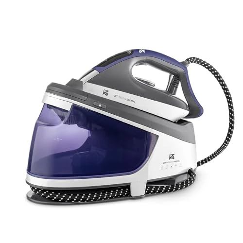 Offerta a tempo: Di4 Centro Stirante Jet Pressing Digital, Potenza 2600W, 8 Bar, Colpo di Vapore 345g, Serbatoio Estraibile XL 1,5L, Piastra in Ceramica, Stiratura Verticale, Pronto in 1 Min, Display LED, Autopulizia - 41% da 159.00 € a 94.00 €