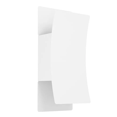 Eglo Montarello - Lampada da parete a LED per esterni, con interruttore DIP, in metallo di colore bianco, caldo, neutro, freddo, IP44