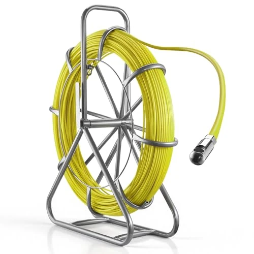 Tijdelijke aanbieding: VEVOR Kabelgeleiding, 6,3 mm, 152 m, glasvezelkabel met houder, verwisselbare klemmen, lengtemarkering, elektrisch gereedschap, voor wandbuis, elektrobouw van 85.81 € naar 85.81 € (0.00% korting)
