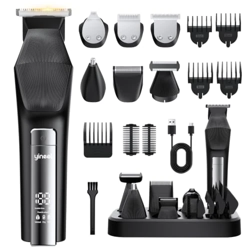 Oferta limitada: Yineel Cortapelos Hombre 6 en 1, Máquina de Afeitar Eléctrica Inalámbrica para Pelo/Patillas/Cuerpo/Nariz/Orejas, IPX7 Resistente al Agua, Láminas de Cerámica, 150 Min, Regalo para Hombre de 29.99 € a 29.99 € (ahorro 0.00%)