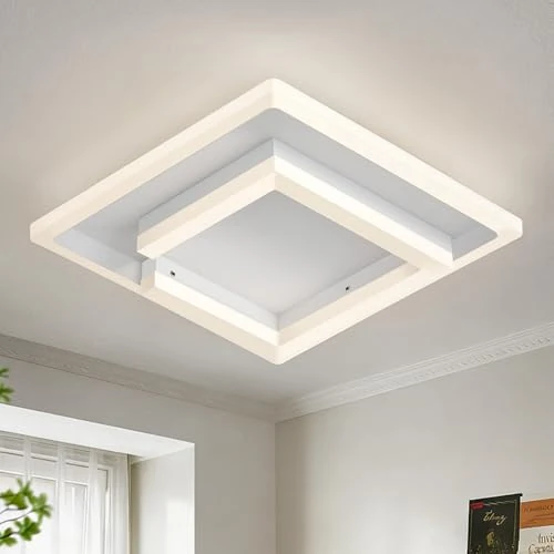 Limited-time offer: Qamra 24 W LED Ceiling Light, 20 cm Acrylic White Ceiling Light, 4000 K Square Ceiling Light for Living Rooms, Bedrooms, Hallways, Kitchens and Dining Rooms from 15.99 £ to 15.99 £ (save 0.00%)