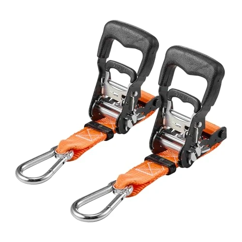 Offerta a tempo: VEVOR Cinghie di Fissaggio Resistenti da 38,1 mm x 1,8 m con Moschettoni, Resistenza alla Rottura di 1100 kg, Borsa per il Trasporto, per Traslochi, Rimorchi, Motociclette, Kayak, Confezione da 2 - 36% da 23.90 € a 15.41 €