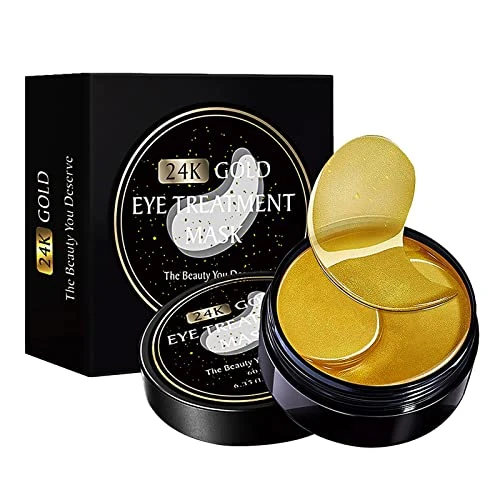 Offerta a tempo: 60 Pcs Patch Occhi 24K Gold, Patch Occhiaie e Borse in Gel per Sotto gli Occhi, Anti-Rughe e Anti-Occhiaie, Rimuovi Borse e Puffiness, Effetto Idratante e Antietà, Unisex - 28% da 8.99 € a 6.45 €