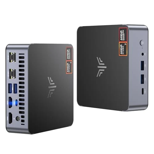 NiPoGi AM21 Mini PC АMD Ryzen 7 8745HS (8C/16T, fino a 4,9 GHz), 32 GB DDR5 5600 MHz 1 TB M.2 NVME SSD Mini Desktop Computer -11 Pro, АMD Radeon 780M, 4K Display Quad-Screen, 2x HDMI, DP, WiFi 6.