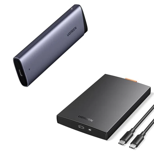 UGREEN Boîtier Disque Dur Externe 2,5 6Gbps & M.2 SSD NVMe 10Gbps