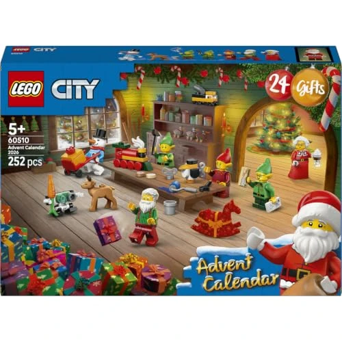 Zeitlich begrenztes Angebot: LEGO City Adventskalender 2026 | 60510 | Spielzeug ab 5 Jahren für Jungen, 7 Minifiguren, Spielmatte, 24 Überraschungen, Auto, Flugzeug, Weihnachten, 252 Teile von 26.99 € auf 21.99 € (19% Rabatt)