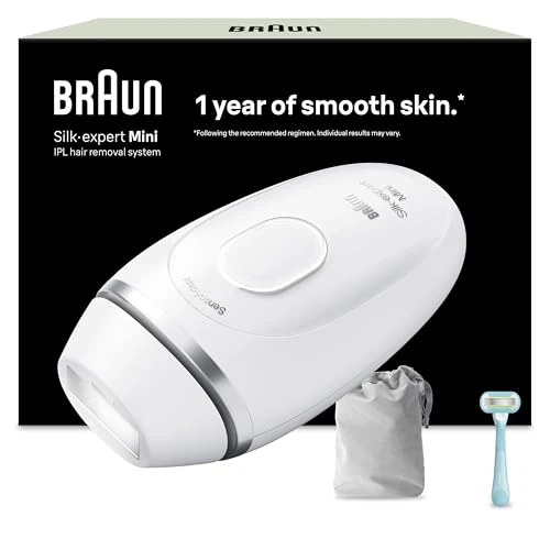 Braun Silk·Expert Mini Epilatore Luce Pulsata Smart, Epilazione Laser Peli Donna A Casa, Riduzione Permanente Dei Peli, Con Pochette, Rasoio Gillette Venus, PL1114