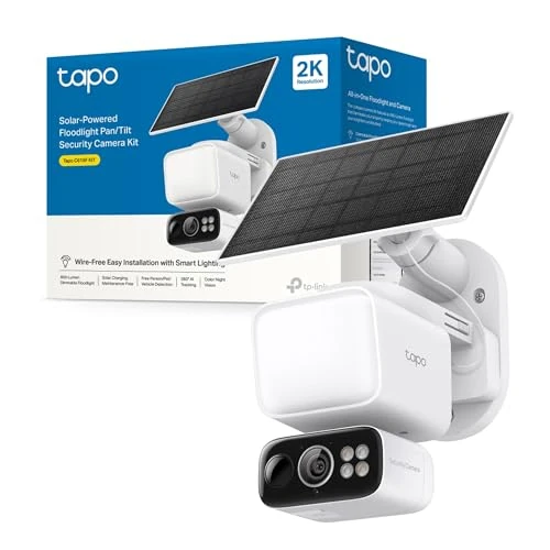 Tapo C615F KIT 360° Floodlight Camera | Solar Surveillance Camera Outdoor with Battery | 2K 3MP | AI Detection | 24/7 Recording | 2-Way Audio | Local MicroSD & Cloud | Compatible with Alexa & Google