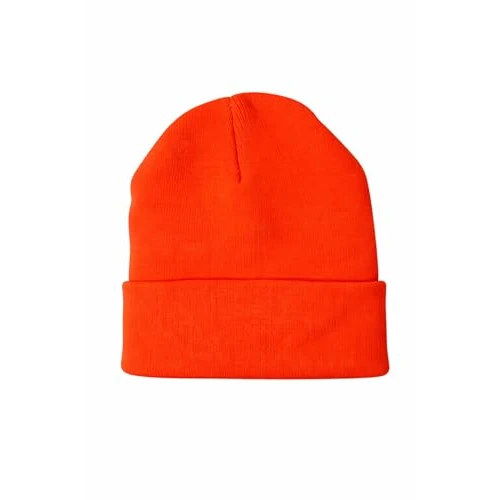 GX GARGIX Czapka zimowa unisex z dzianiny – ciepła i miękka, jeden rozmiar, swobodny styl dla mężczyzn i kobiet, idealna na zimno, na zewnątrz i na co dzień, Pomarańczowe, rozmiar uniwersalny