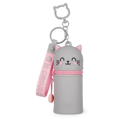 Limited offer: Legami - Kawaii Mini Kawaii Keychain Coin Purse with Spiral Ring, Carabiner and Wrist Strap, Silicone, 5 x 12 x 5 cm from 8.66 USD to 8.66 USD (save 0%)