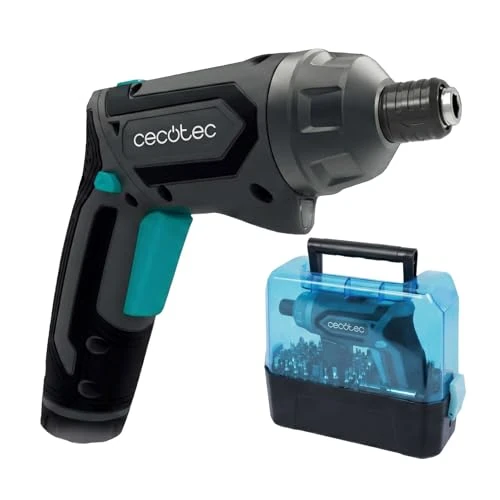 Zeitlich begrenztes Angebot: Cecotec Akkuschrauber PowerGyro 4000 Clear, 4 V 1500 mAh, bis 60 min, 6 Nm mit 6+1 Stufen, 200 rpm, 2in1 klappbar, USB-Ladung, LED + Taschenlampe, 49x CRV Bits 25 mm, Magnetadapter von 15.90 € auf 15.90 € (0.00% Rabatt)